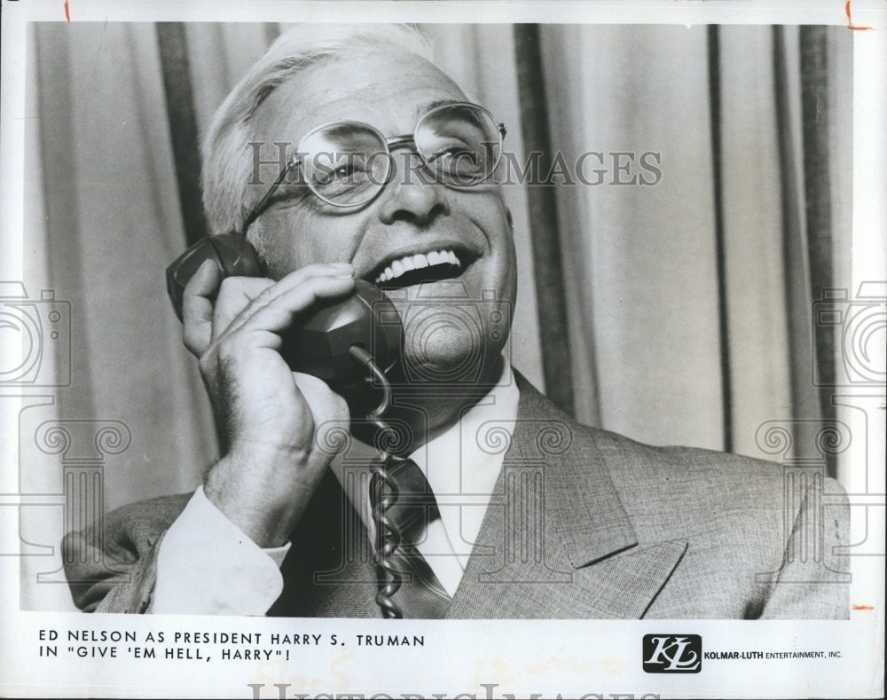 1975 Give 'Em Hell, Harry! Ed Nelson President Harry S. Truman - Historic Images