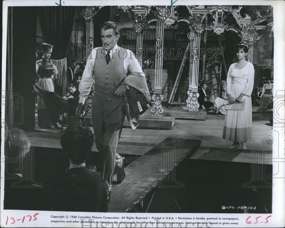 1968 Actor Walter Pidgeon Barbra Streisand Funny Girl Movie - Historic Images