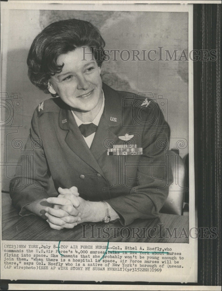 1969 Col. Ethel Hoefly, USAF Nurse Commander  - Historic Images