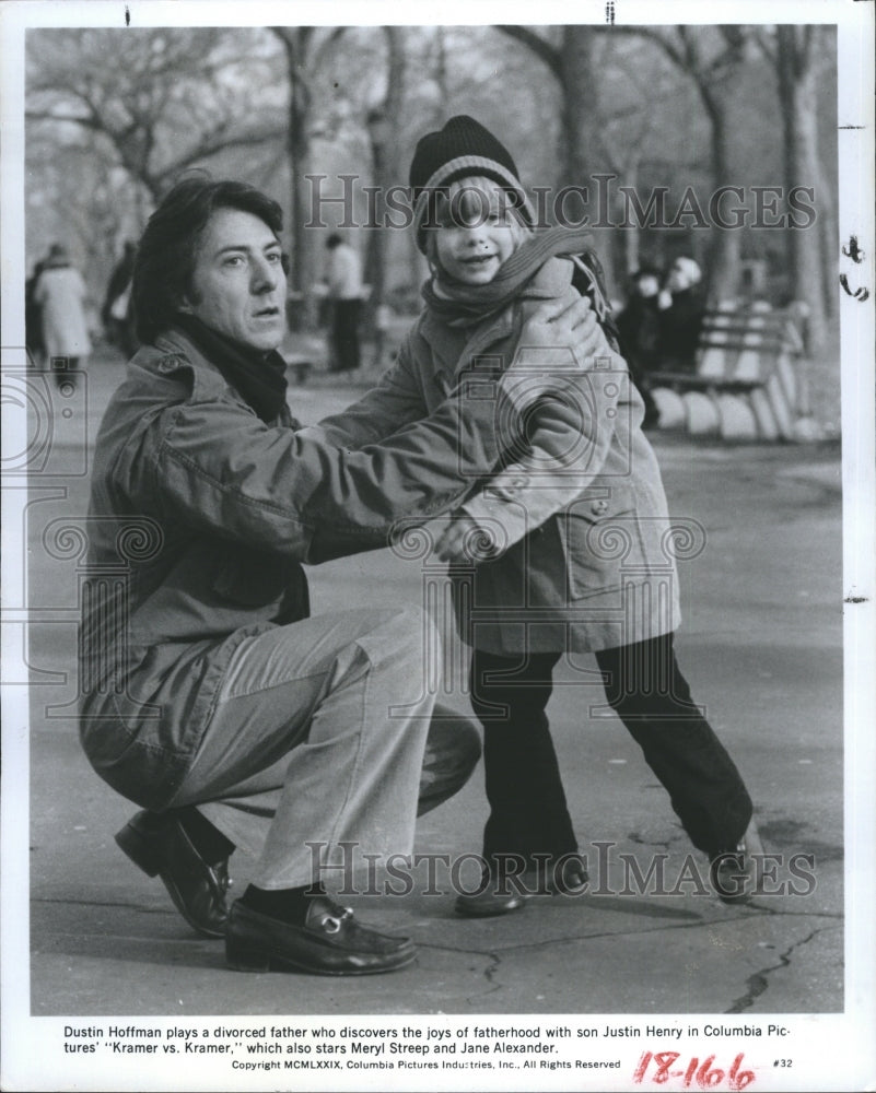 1979 Actors Dustin Hoffman &amp; Justin Henry in &quot;Kramer vs. Kramer&quot; - Historic Images