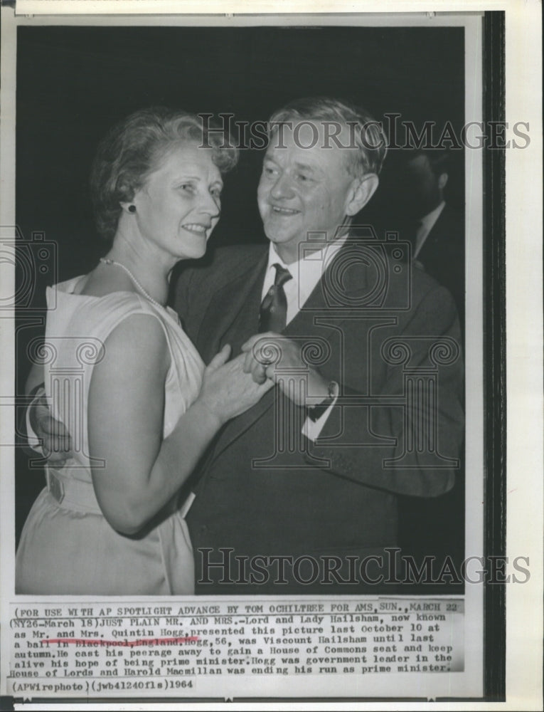 1964 Just Plain Mr. and Mrs. Quintin Hogg - Historic Images