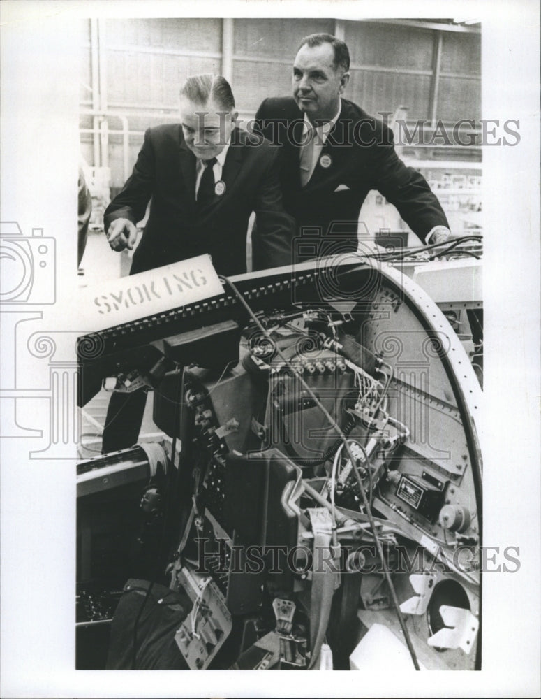 1967 Mayors Dewitt McKinley, Frank Hoke, tour General Dynanics plant - Historic Images