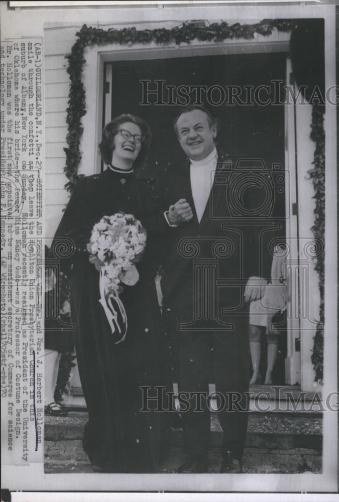 1970 Mr & Mrs J. Holloman Married Hamilton Union Presbyterian Church - Historic Images