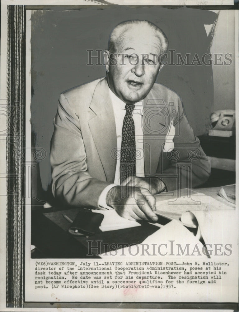 1957 John B. Hollister, Director ICA - Historic Images