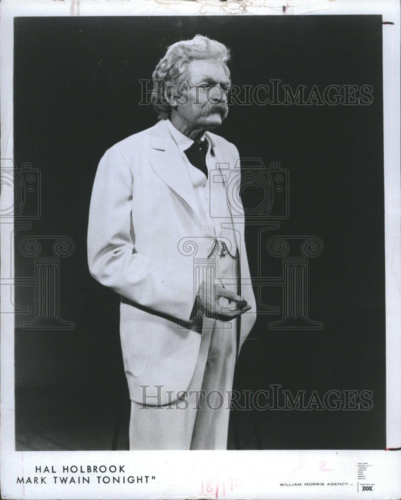 1970 Press Photo Actor Hal Holbrook's Mark Twain - Historic Images