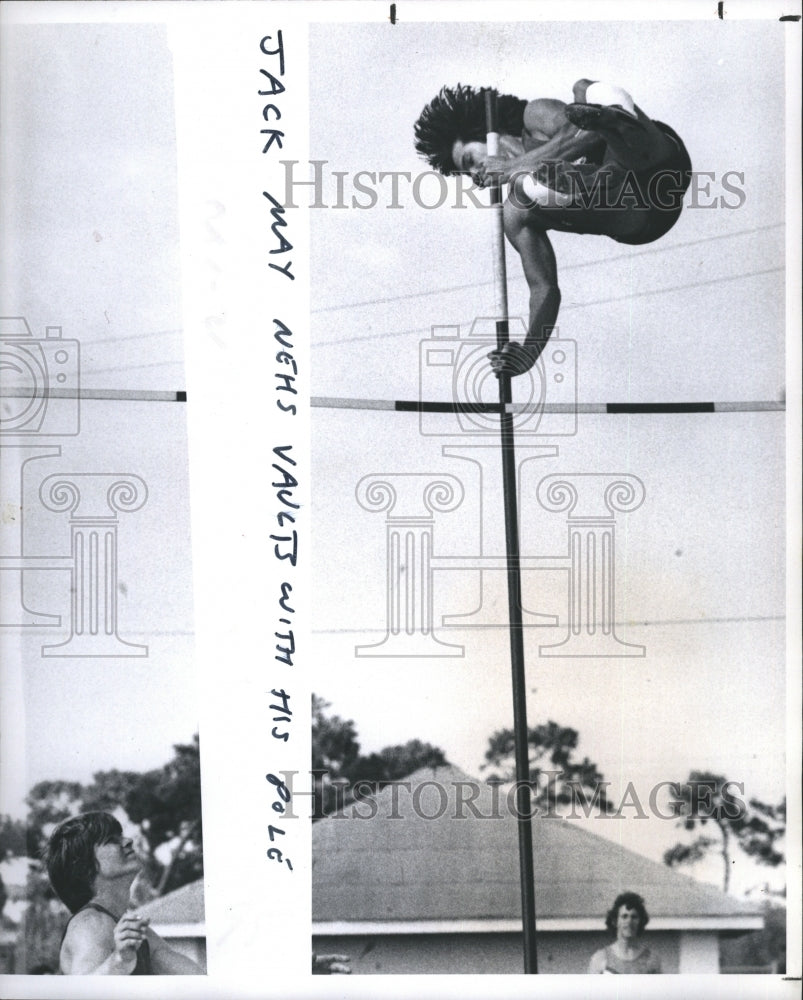 1977 Northeast's Jack May Vaults With His Pole  - Historic Images