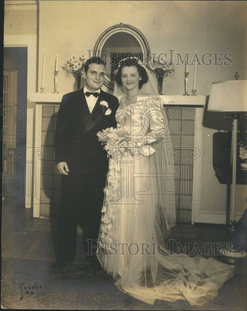 1948 Mr &amp; Mrs Alex Mavro, Newlyweds - Historic Images