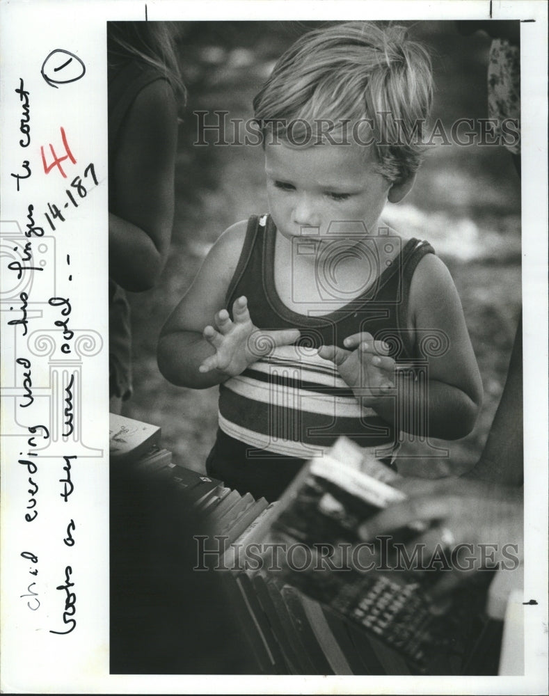 1980 Chad Everding Works At Father's Day Celebration Garage Sale - Historic Images