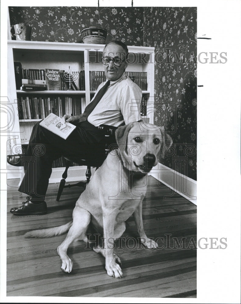 1992 Jacob Nuesner with his dog.-Historic Images