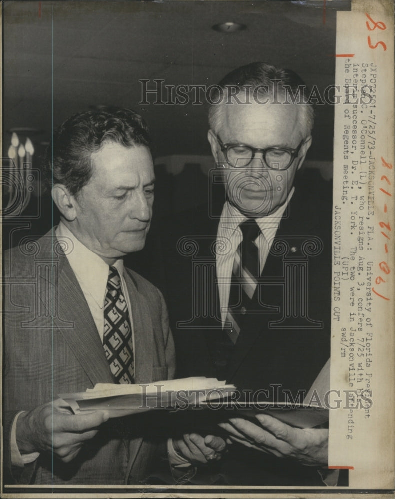 1973 University Florida Pres. Stephen C. O'Connell Resigns - Historic Images