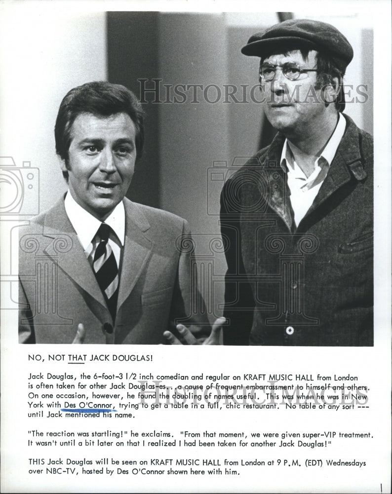 Comedian Jack Douglas and Des O'Connor  - Historic Images