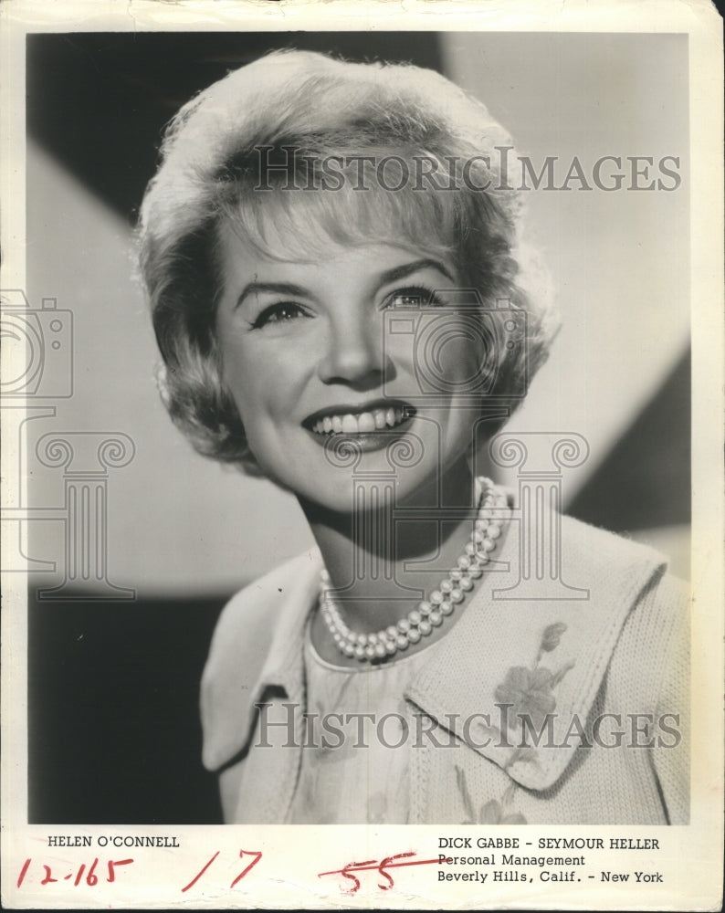 1964 Press Photo Singer Helen O'Connell - Historic Images