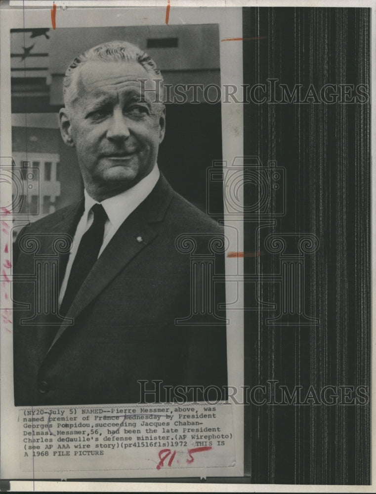 1972 Pierre Messamer, Premier of France - Historic Images