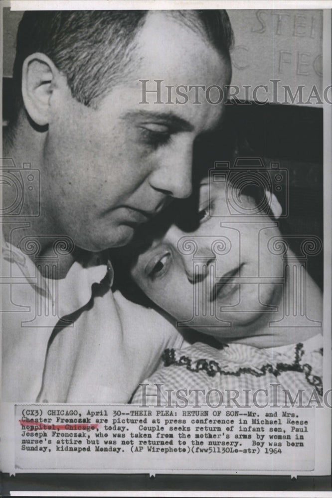 1964 Mr and Mrs. Chester Frenczak parents of kidnapped child - Historic Images