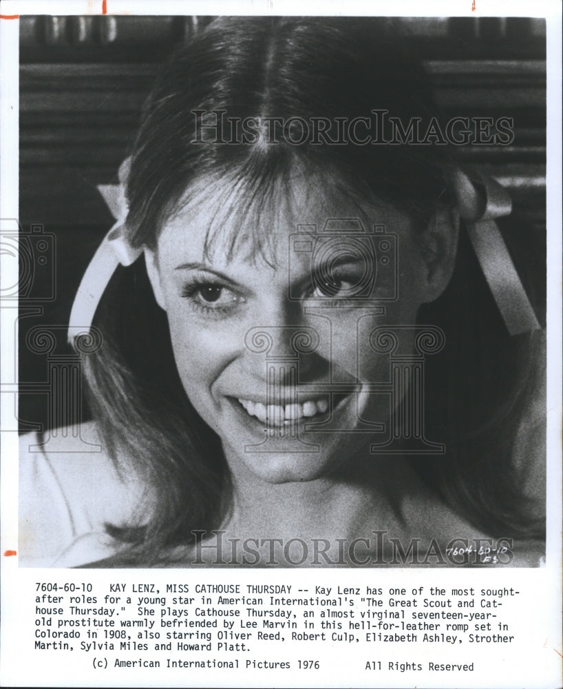 1976 Kay Lenz, Actress in The Great Scout and Cathouse Thursday - Historic Images
