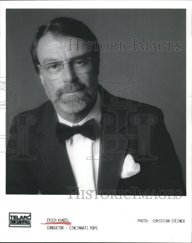 Press Photo Erich Kunzel, Conductor of the Cincinnati Pops Orchestra - Historic Images