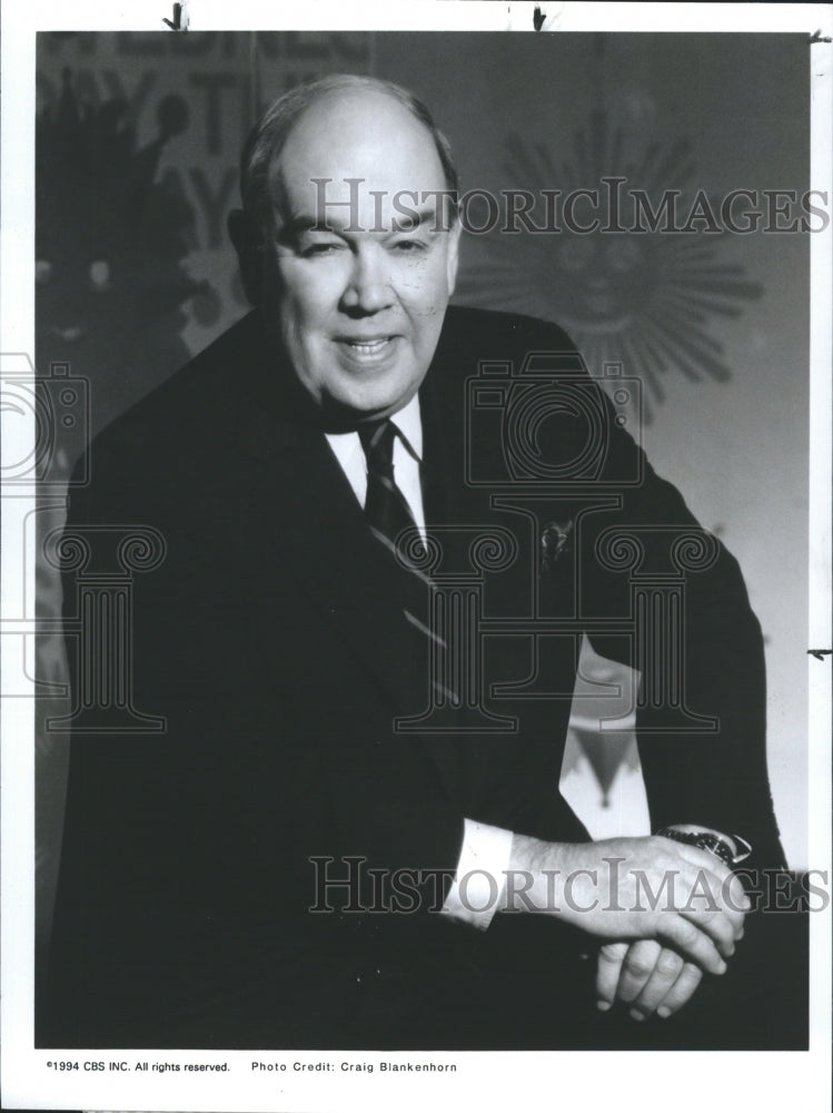 1994 Press Photo Charles Kuralt, Correspondent &amp; Anchor for CBS News - Historic Images