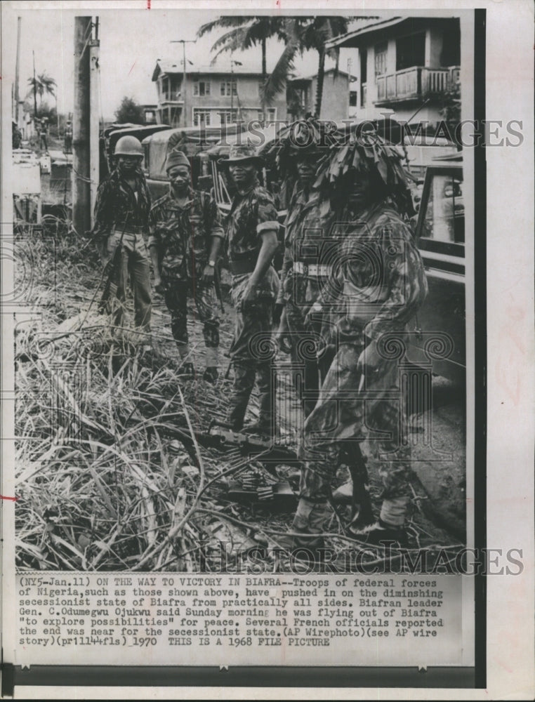 1970 Nigerian Troops - Historic Images