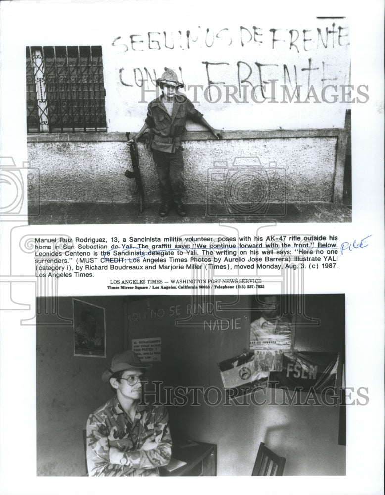 1987 Manuel Rodriguez, Age 13 is a Military Volunteer - Historic Images