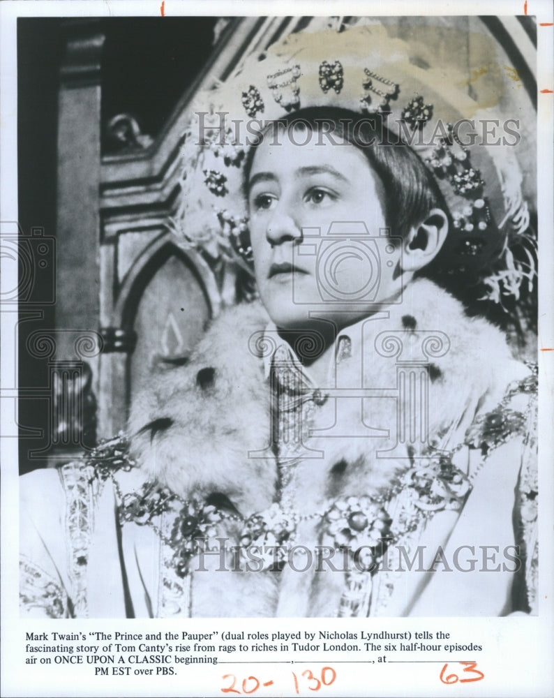 1978 Actor Nicholas Lyndhurst in &quot;The Prince and the Pauper&quot; - Historic Images