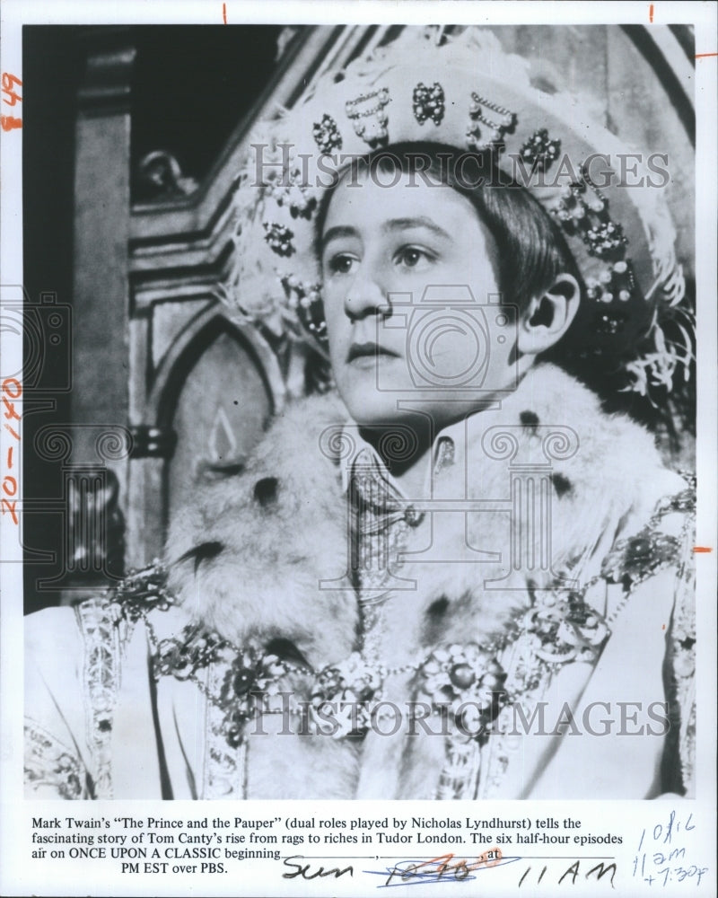 1976 Actor Nicholas Lyndhurst in &quot;The Prince and the Pauper&quot; - Historic Images