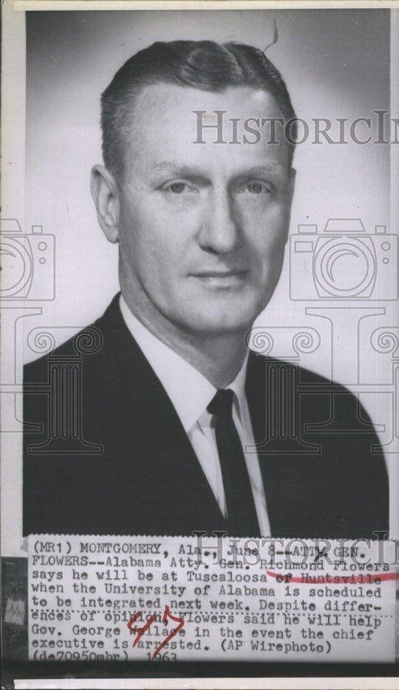 1963 Attorney General Richmond Flowers  - Historic Images