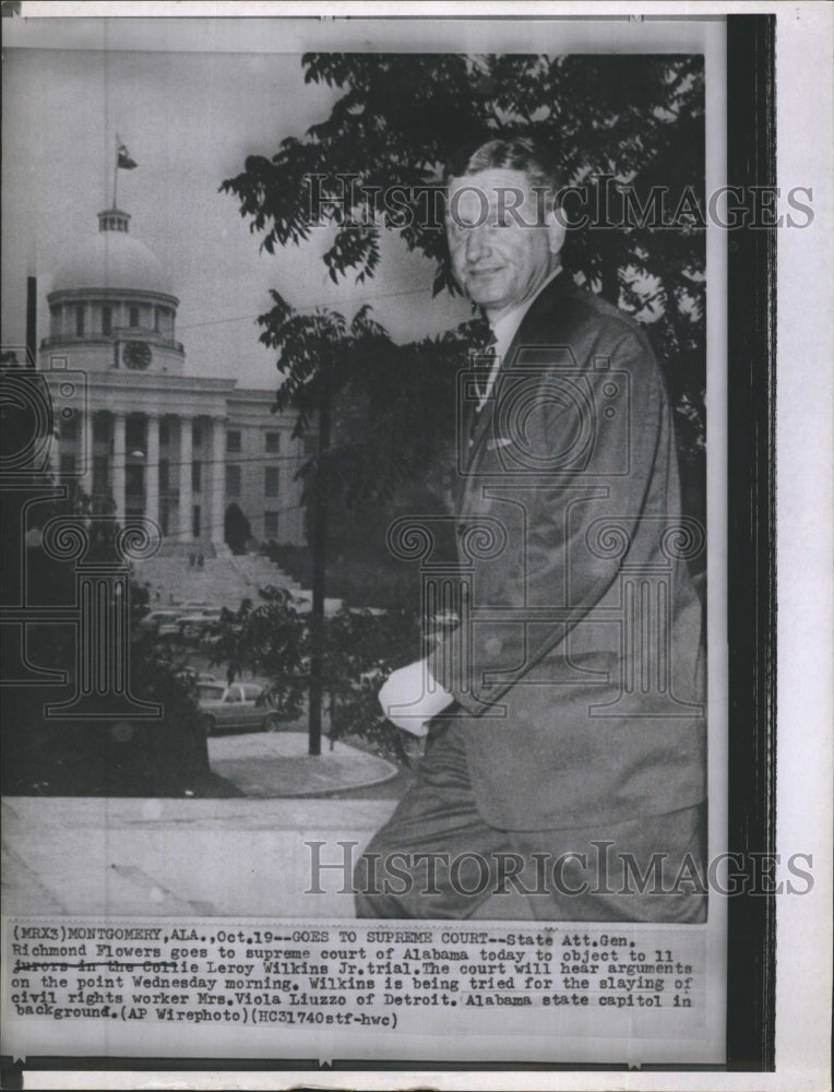 Press Photo Attorney General Richmond Flowers Goes To Supreme Court - Historic Images