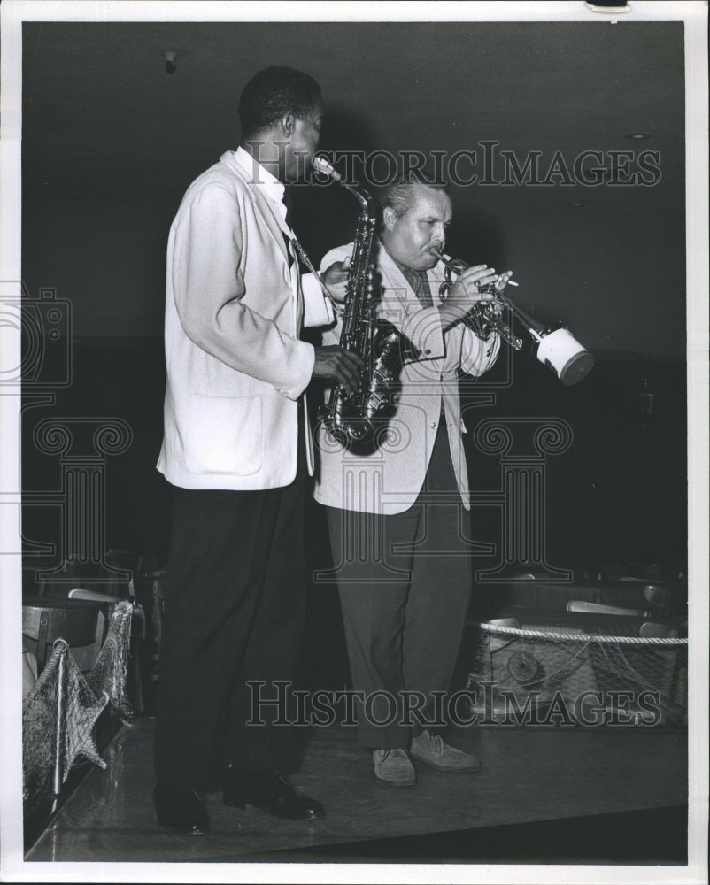 Press Photo Musicians Lad Richards and &quot;Big Daddy&quot; Owens - Historic Images