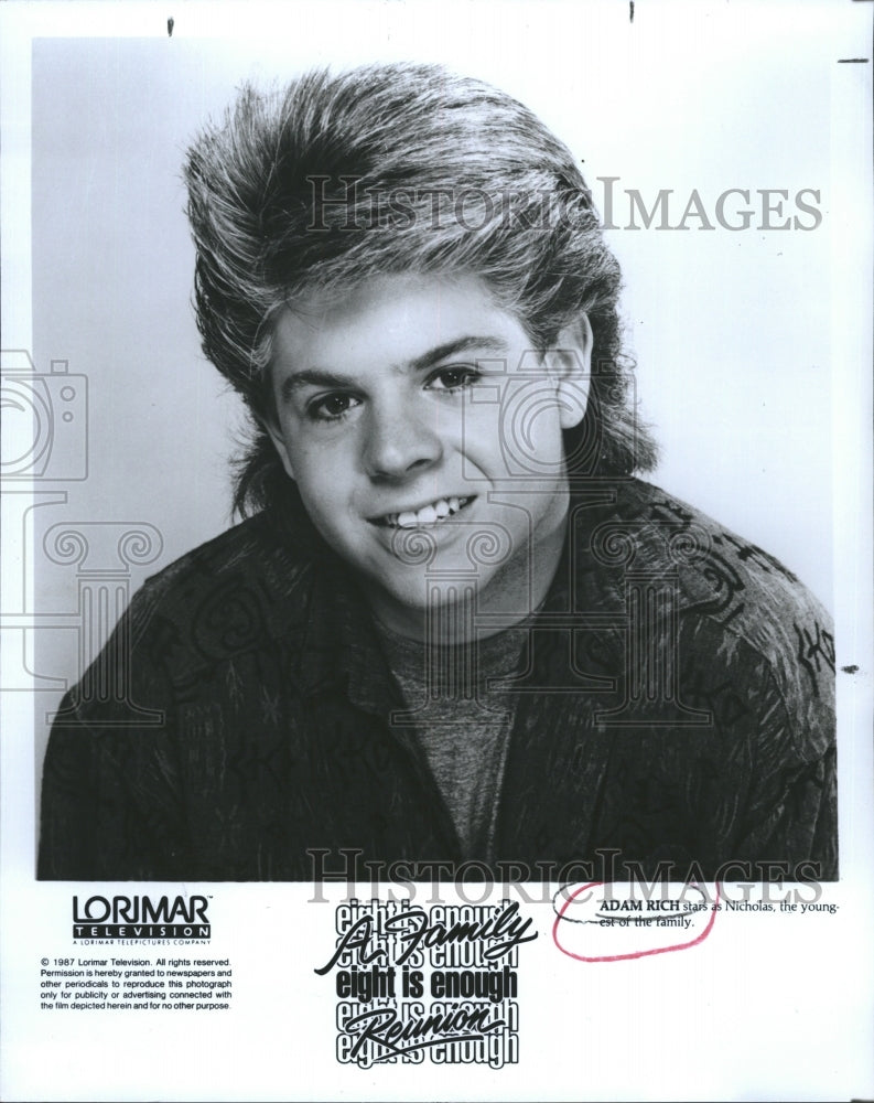 1987 Actor Adam Rich as Nicholas on "Eight Is Enough"  - Historic Images