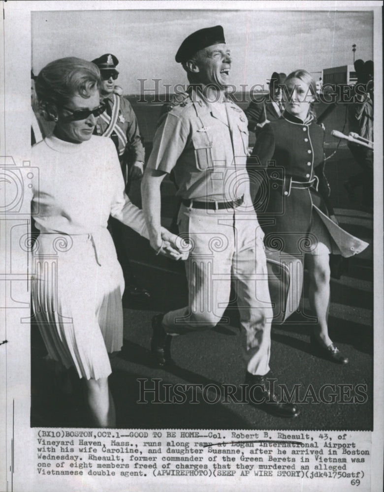 1969 Col. Robert B. Rheault with wife Caroline and daughter Susanne - Historic Images