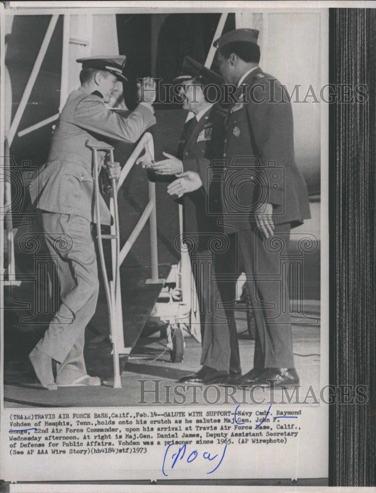 1973 Navy Cmdr. Raymond Vohden of Memphis 8 yrs. as a Vietnam POW - Historic Images