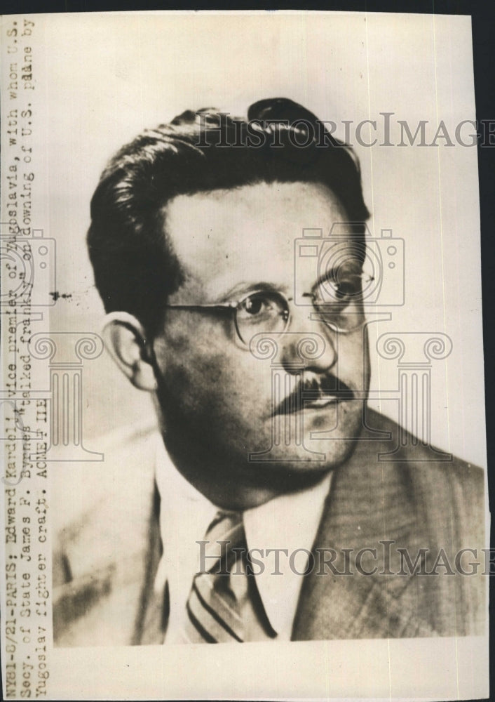 1946 Edward Kardelj, vice premier of Yugoslavia - Historic Images