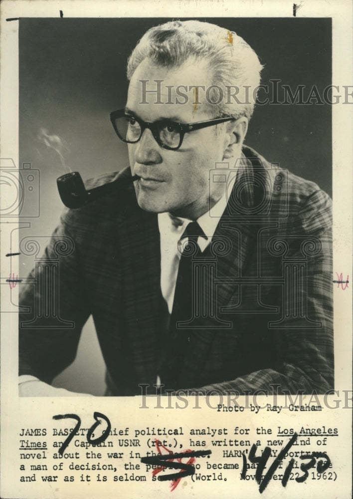 1962 James Bassett, political analyst  and author. - Historic Images