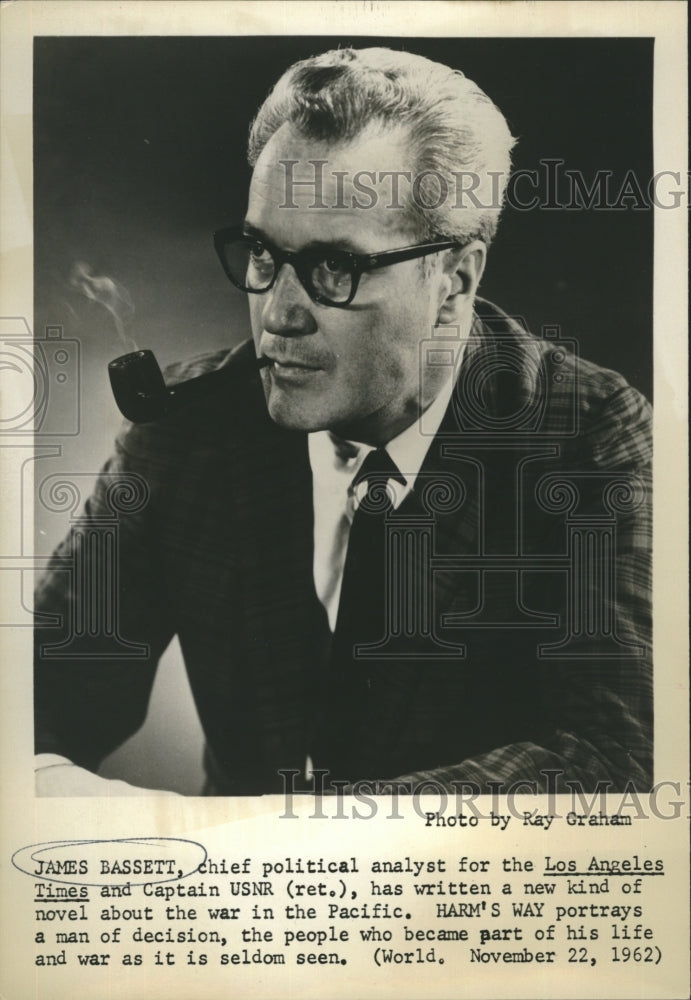 1962 James Bassett, political analyst and author  - Historic Images