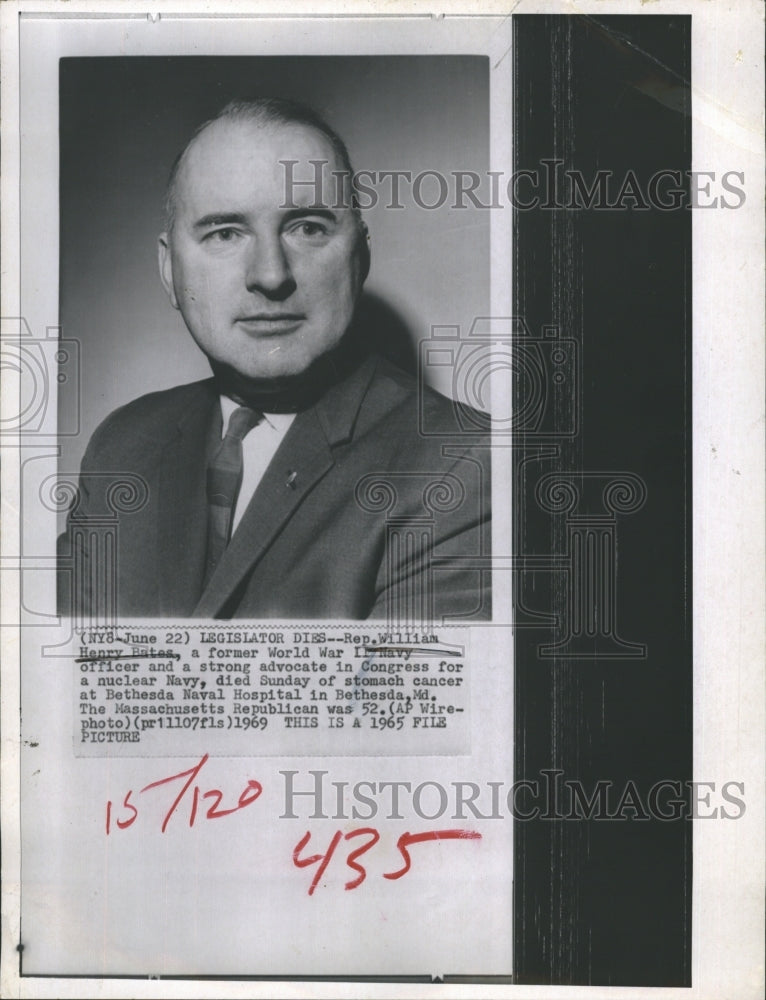 1965 Rep William Henry Bates,WWII Navy Offcr - Historic Images