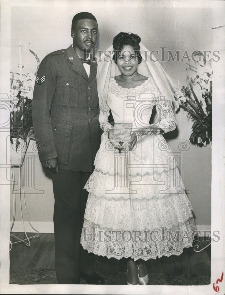 1960 Airman and Mrs. Arstell Hall  - Historic Images