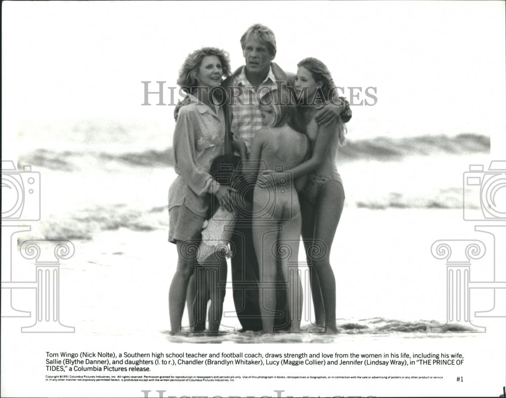 1991 Nick Nolte,Blythe Danner, Brandlyn Whitaker, Maggie Collier & - Historic Images