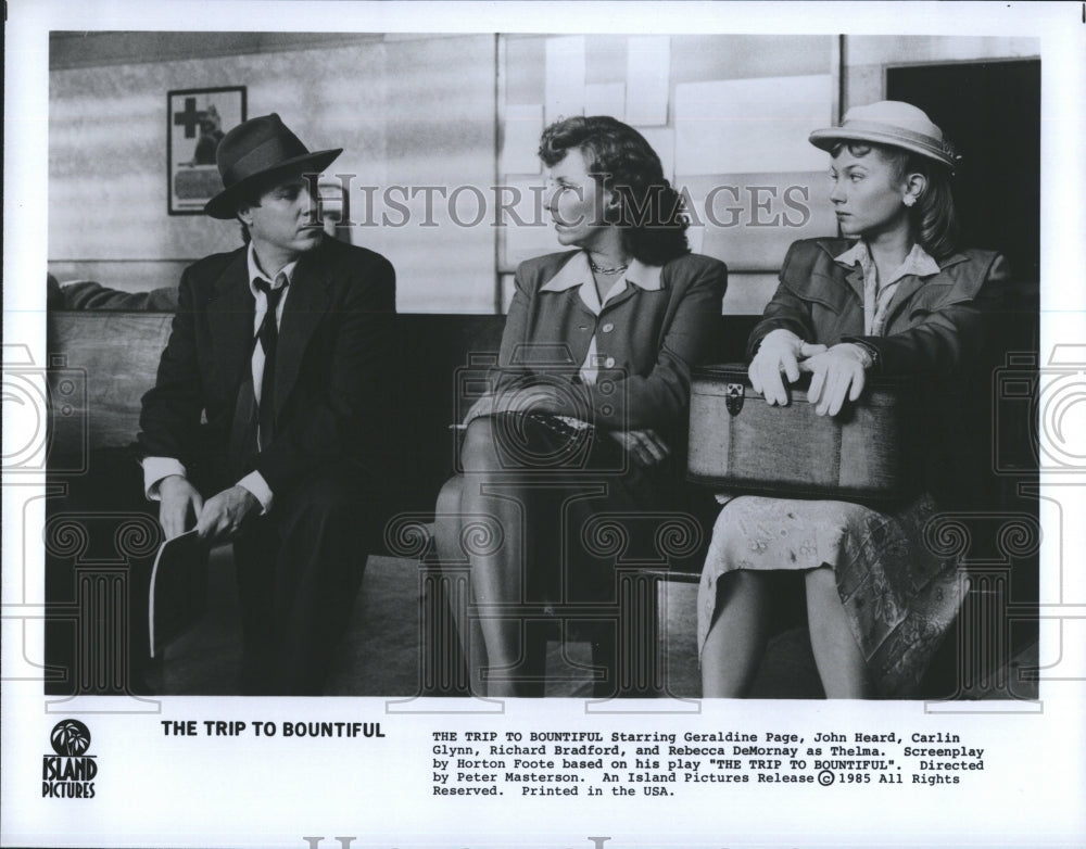 1985 Actor John Heard Carlin Glynn Rebecca DeMornay Bountiful Movie - Historic Images