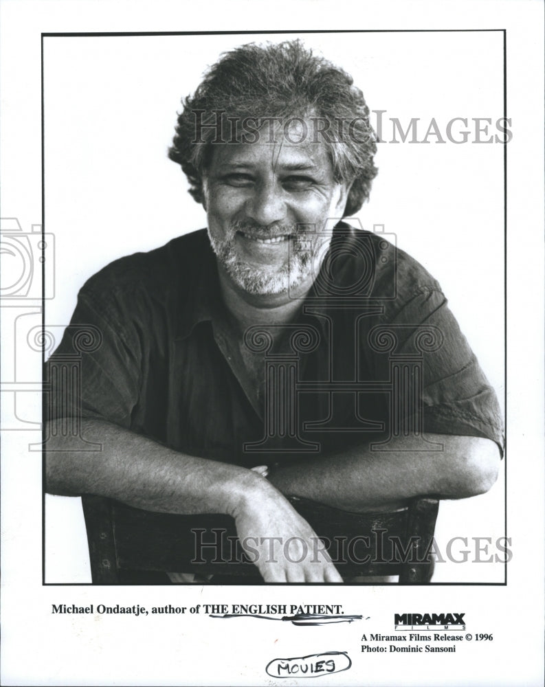 1996 Michael Ondaatje author of &quot;The English Patient&quot; - Historic Images