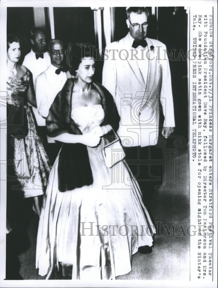 1958 Princess Margaret entering Strafford Festival Theater - Historic Images
