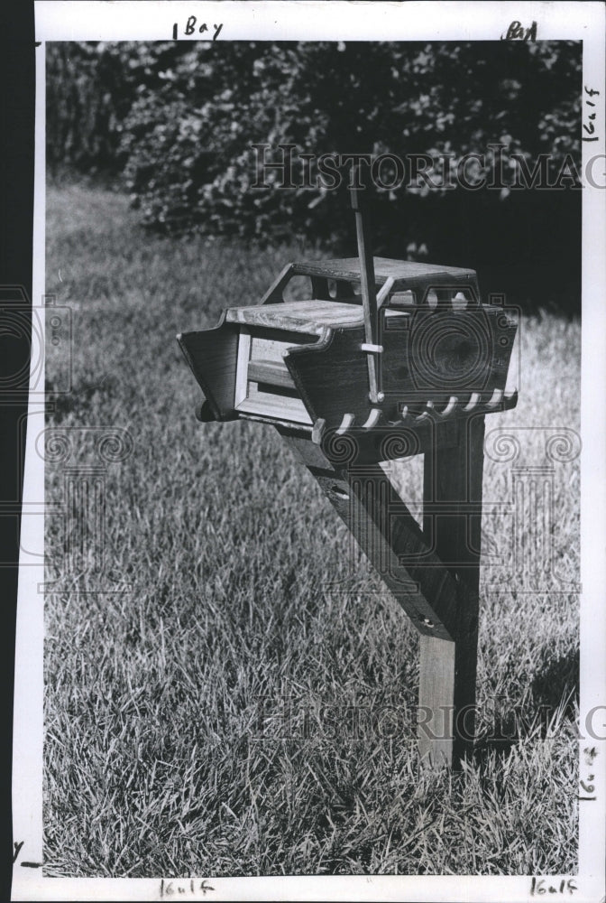 1981 Jim Goodrich Makes Unusual Mail Boxes Out Of Cedar  - Historic Images