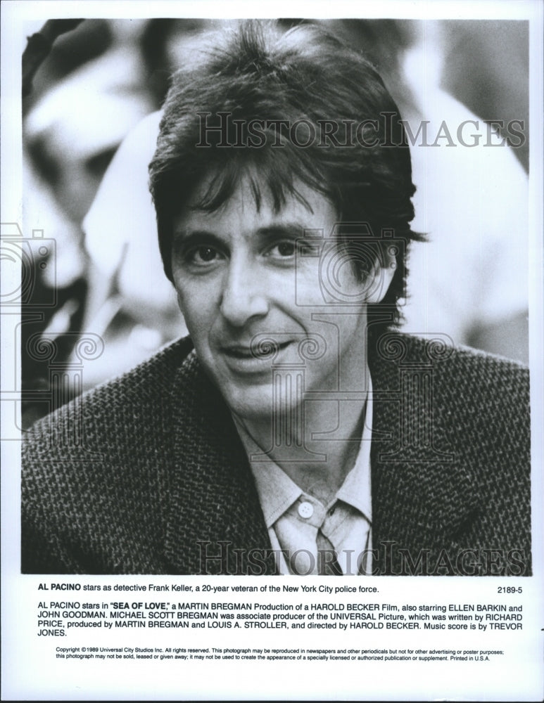 1989 Al Pacino Sea of Love Universal Film Detective Frank Keller - Historic Images