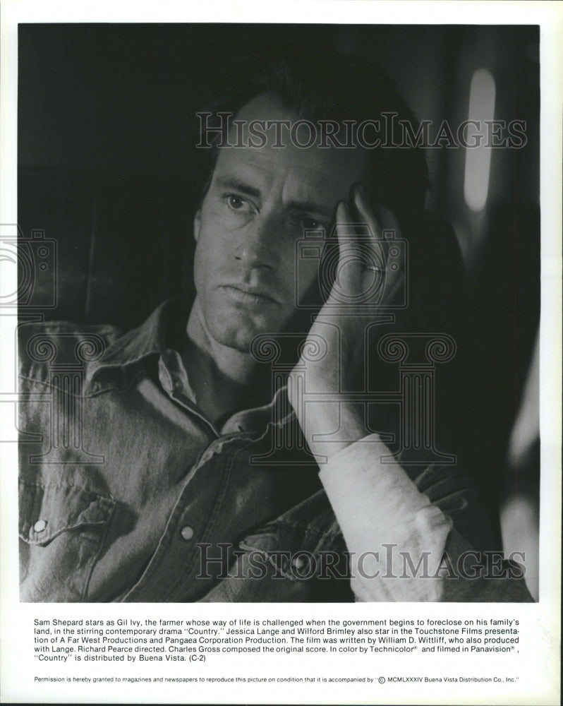 1984 Actor Sam Shepard Stars In Touchstone Films Movie Country - Historic Images