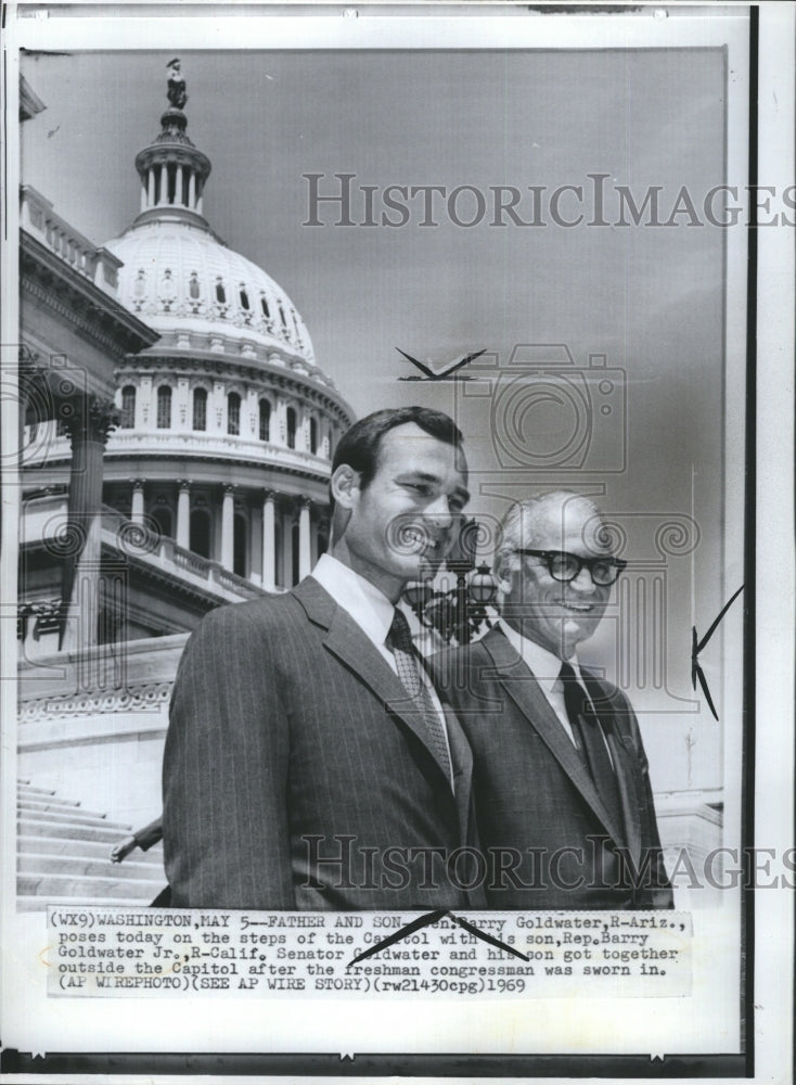 1969 Senator Barry Goldwater His Son Representative Barry Goldwater - Historic Images