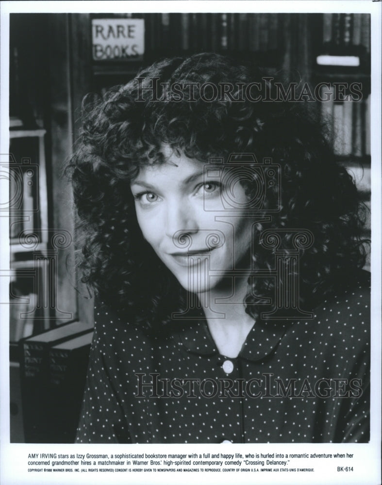 1988 Actress Amy Irving Crossing Delancey - Historic Images