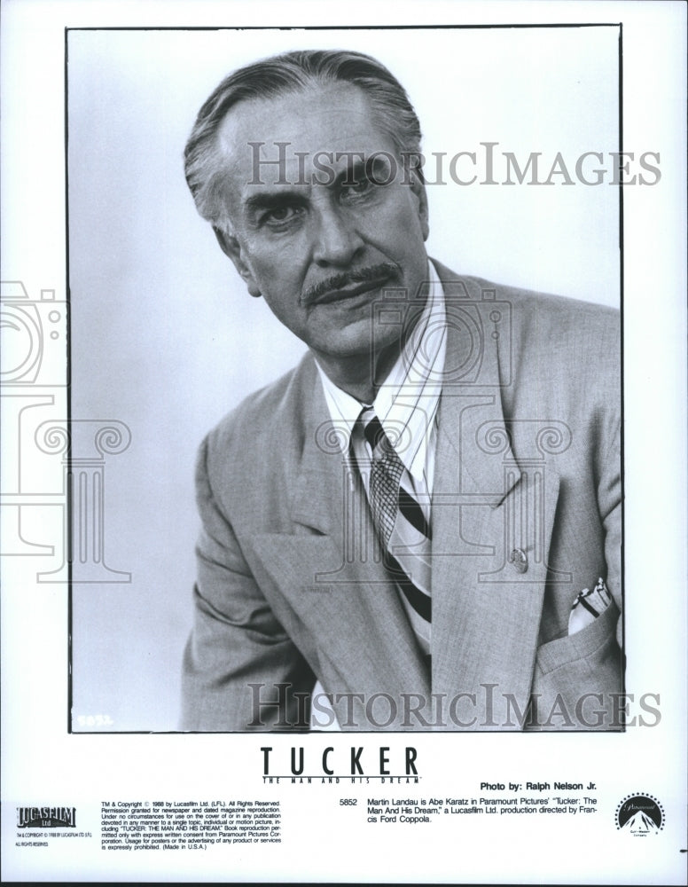 1988 Actor Martin Landau Tucker Man Dream Movie  - Historic Images