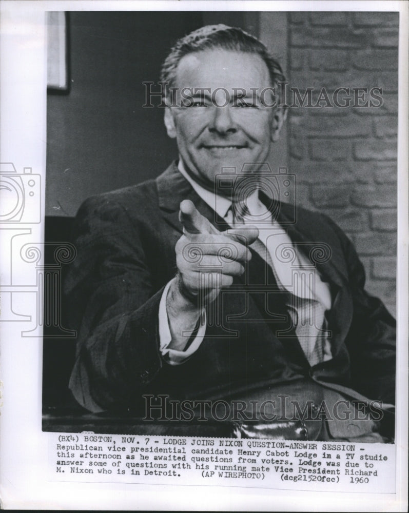 1960 Henry Cabot Lodge in Q & A Session  - Historic Images