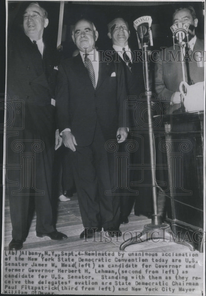 1946 Senator  James M. Mead (L) candidate for governor and - Historic Images