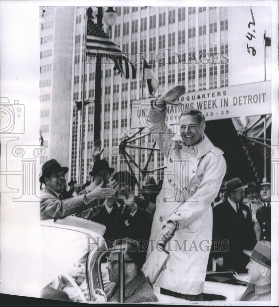 1960 Henry Cabot Lodge US Ambassador To UN Detroit Campaign - Historic Images