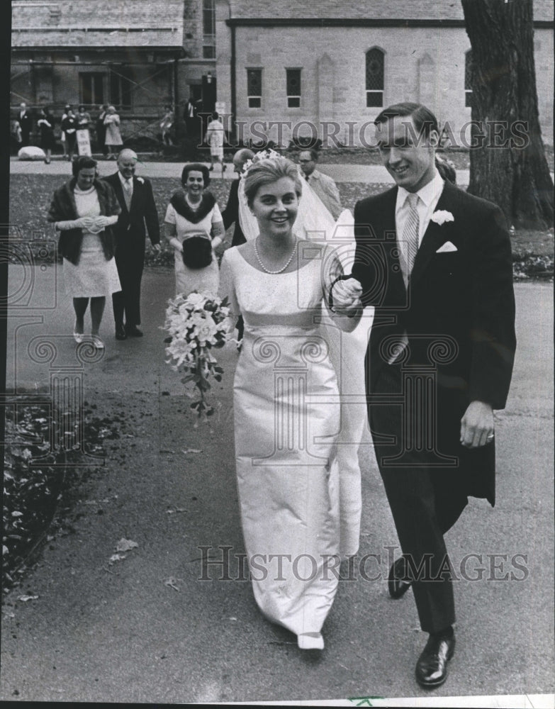 1967 D&#39;Arcy R. Doherty with bride, Jane McLeod Kennedy  - Historic Images